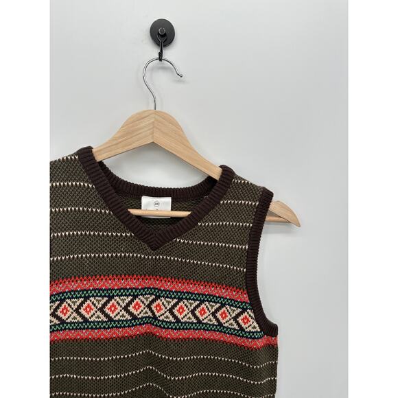 Hanna Andersson Sweater Vest Boys Size 10 Knit Fall Festive Thanksgiving Winter - Picture 3 of 6